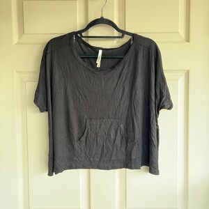 Bozzolo Black Short Sleeve Women's Crop Tee